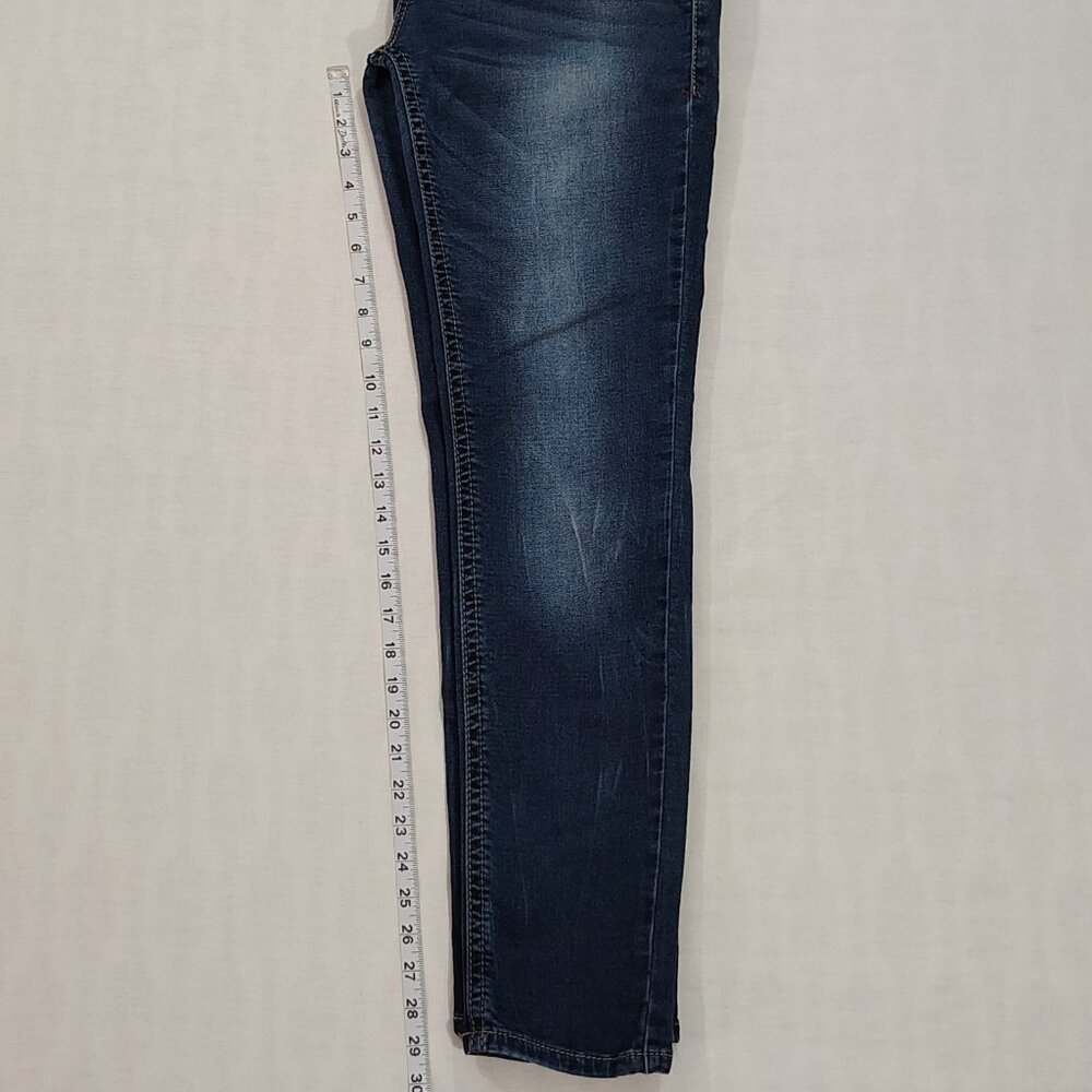 Real Tree Jeans Womens Size 31 Blue Mid Rise Stretch Slim Straight Cut Denim - Picture 12 of 16